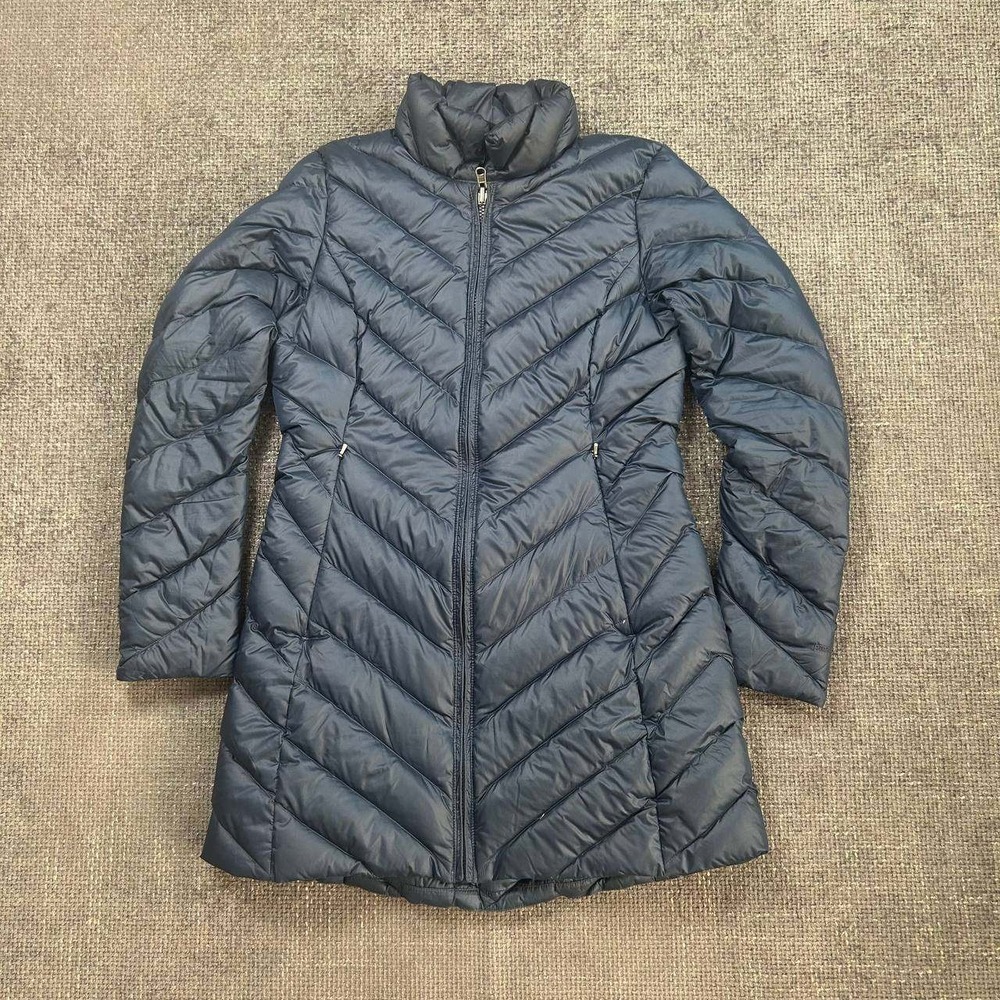 Patagonia Down With It Parka Womens Small Navy Blue Quilted Puffer Jacket